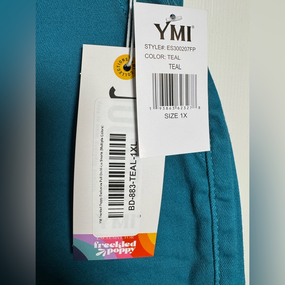 YMI Women’s Teal Shorts - Picture 3 of 6